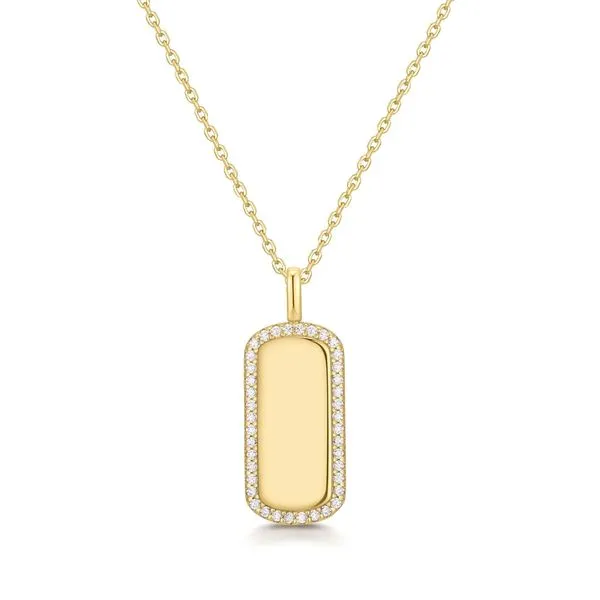 Gold Sparkling Tag Necklace Koerbers Fine Jewelry Inc New Albany, IN