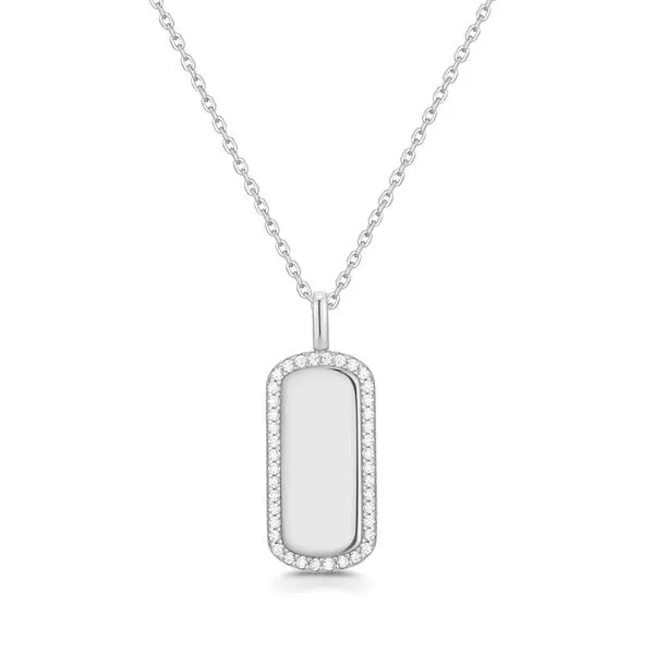 Silver Sparkling Tag Necklace Koerbers Fine Jewelry Inc New Albany, IN