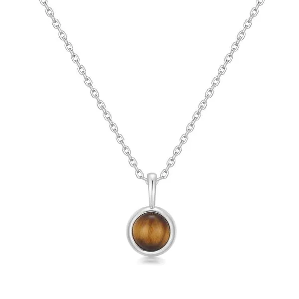 Silver Tiger Eye Pendant Necklace Koerbers Fine Jewelry Inc New Albany, IN