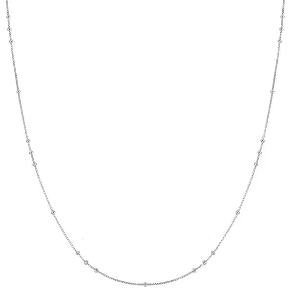 Silver Mini Bead Station Necklace Koerbers Fine Jewelry Inc New Albany, IN