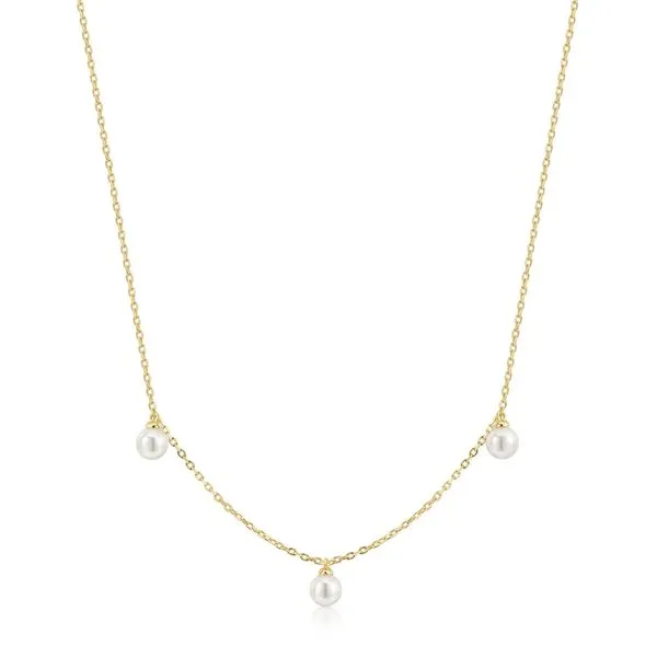 Gold Triple Shell Pearl Station Necklace Koerbers Fine Jewelry Inc New Albany, IN