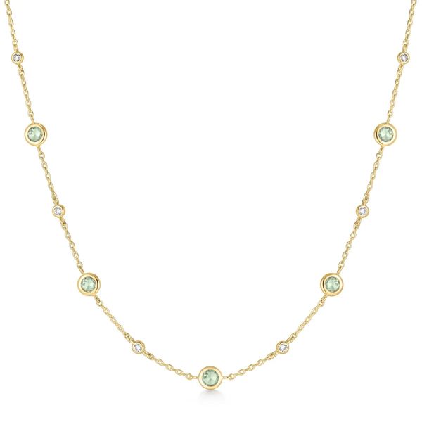 Gold Mint Green Station Necklace Koerbers Fine Jewelry Inc New Albany, IN