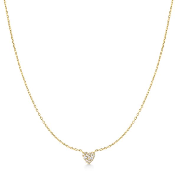 Gold Pavé Heart Necklace Koerbers Fine Jewelry Inc New Albany, IN