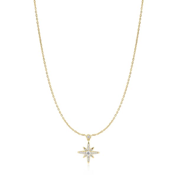 Gold Sparkling Nova Star Necklace Koerbers Fine Jewelry Inc New Albany, IN