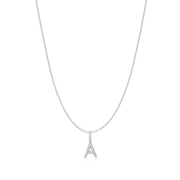 Silver Letter A Initial Necklace Koerbers Fine Jewelry Inc New Albany, IN