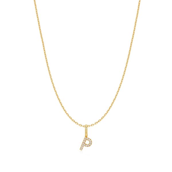 Gold Letter P Initial Necklace Koerbers Fine Jewelry Inc New Albany, IN