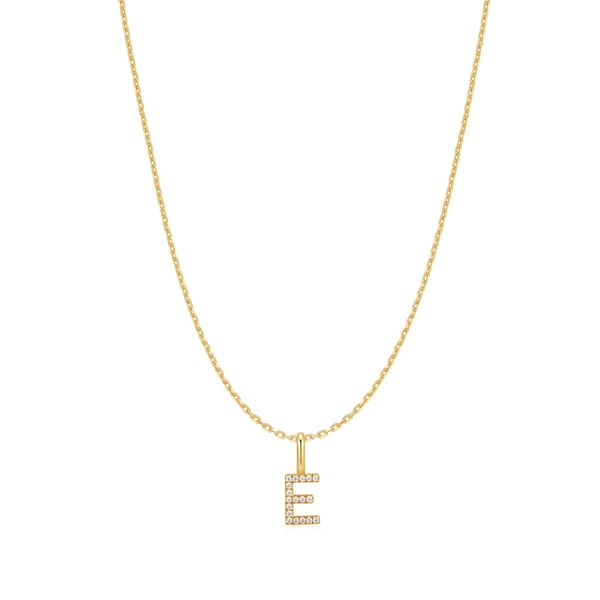 Gold Letter E Initial Necklace Koerbers Fine Jewelry Inc New Albany, IN