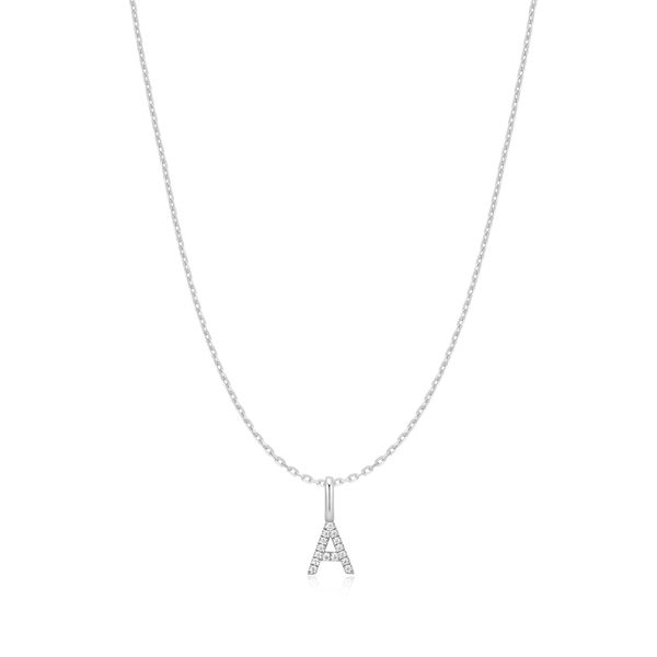 Silver Letter A Initial Necklace Koerbers Fine Jewelry Inc New Albany, IN