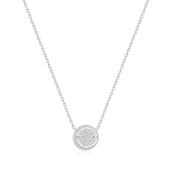 Silver Reversible Pavé Moon Evil-Eye Necklace Koerbers Fine Jewelry Inc New Albany, IN