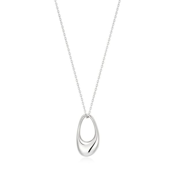 Silver Hollow Organic Pebble Necklace Koerbers Fine Jewelry Inc New Albany, IN