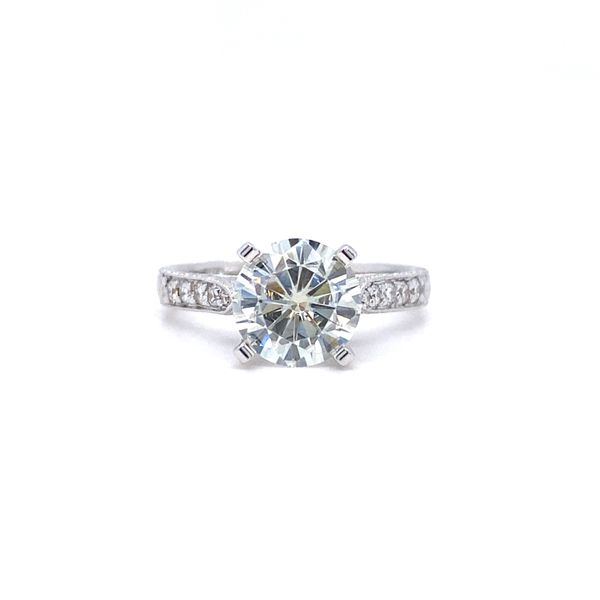 Antique Engraved Diamond Engagement Ring Mounting Koser Jewelers Mount Joy, PA