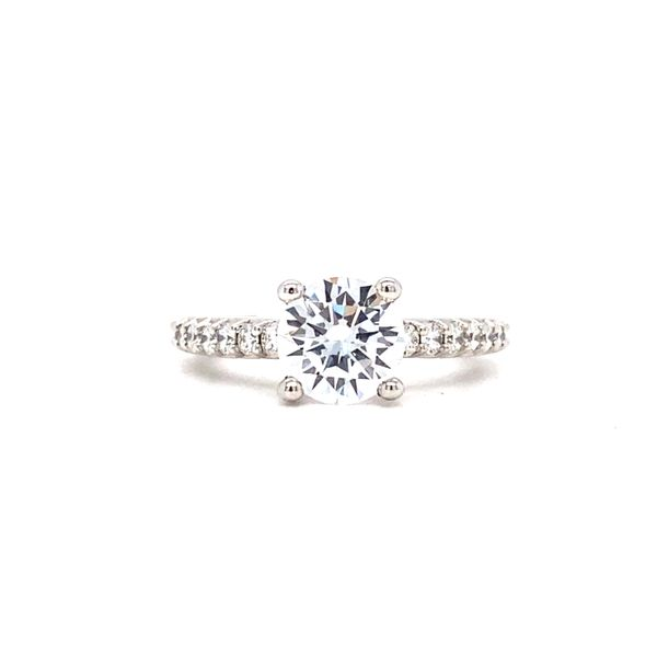 Diamond Solitaire Shared Prong Engagement Ring Mounting Koser Jewelers Mount Joy, PA