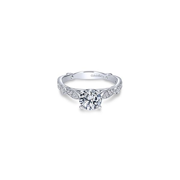 Gabriel & Co. Mabel Vintage Inspired Engagement Ring Mounting Koser Jewelers Mount Joy, PA