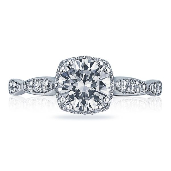 Tacori Dantela Cushion Halo Engagement Ring Mounting Koser Jewelers Mount Joy, PA