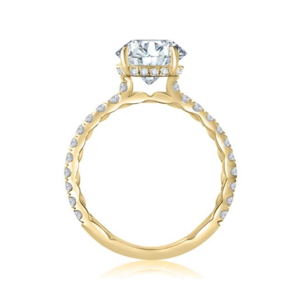Statement Round Quilted Diamond Engagement Ring Mounting Image 2 Koser Jewelers Mount Joy, PA