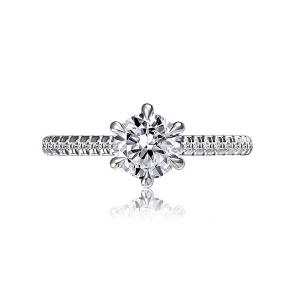 Six Prong Cathedral Diamond Engagement Ring Mounting Koser Jewelers Mount Joy, PA