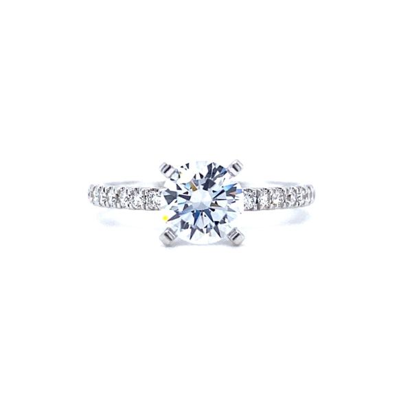 Four Prong & Side Diamond Engagement Ring Mounting Koser Jewelers Mount Joy, PA