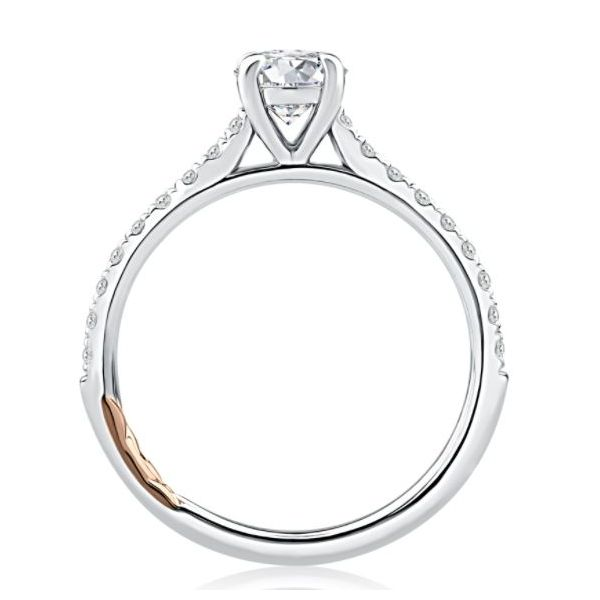 Cathedral Pave' Diamond Engagement Ring Mounting Image 2 Koser Jewelers Mount Joy, PA