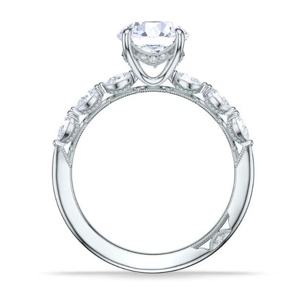Tacori Scultped Crescent Round & Pear Diamond Engagement Ring Mounting Image 2 Koser Jewelers Mount Joy, PA