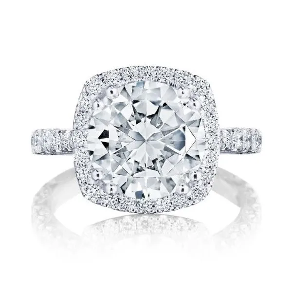 Tacori Petite Crescent RoyalT Cushion Bloom Diamond Engagement Ring Mounting Koser Jewelers Mount Joy, PA