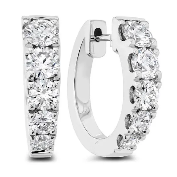 Memoire Essentials Graduated Diamond Hoop Earrings Koser Jewelers Mount Joy, PA