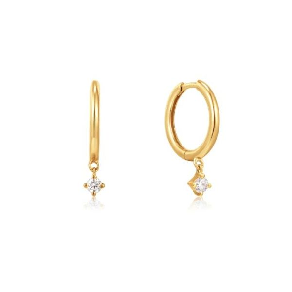 Ania Haie Diamond Drop Huggie Hoop Earrings Koser Jewelers Mount Joy, PA