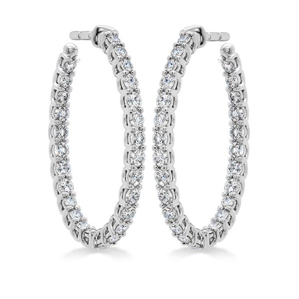 Hearts On Fire Signature Oval Diamond Hoop Earrings - Medium Koser Jewelers Mount Joy, PA