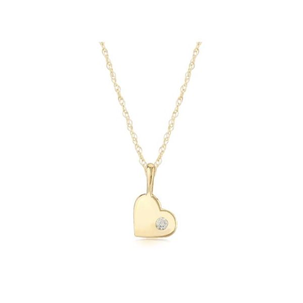 Petite Diamond Heart Pendant Koser Jewelers Mount Joy, PA