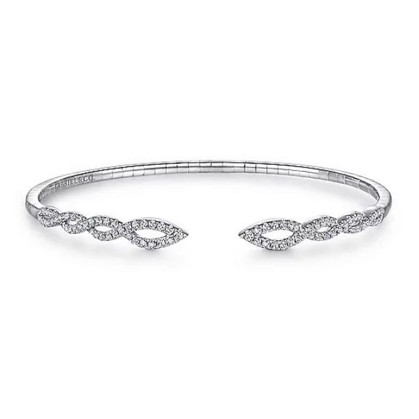 Gabriel & Co. Twisted Diamond Bangle Bracelet Koser Jewelers Mount Joy, PA