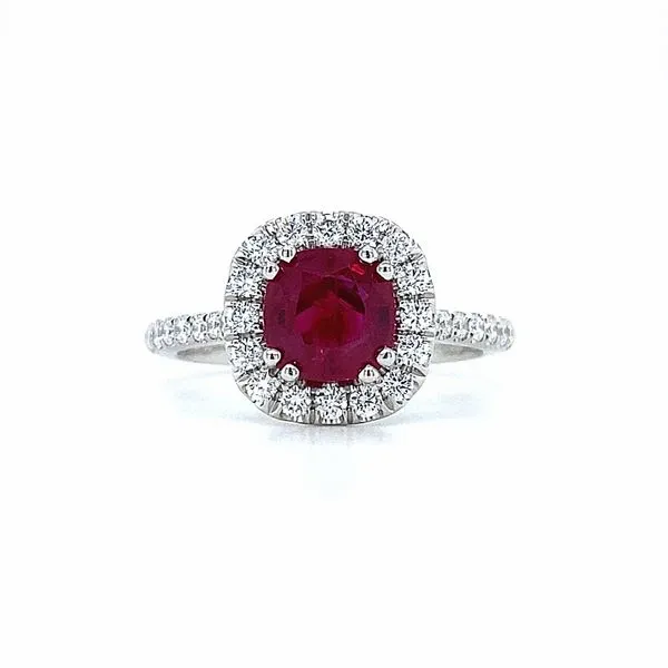 Coast Ruby & Diamond Halo Ring Koser Jewelers Mount Joy, PA