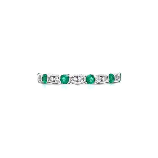 Uneek Emerald & Diamond Milgrain Band Koser Jewelers Mount Joy, PA