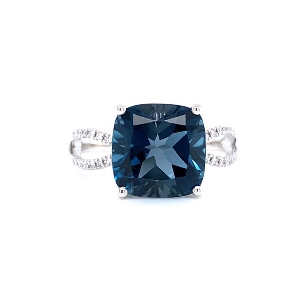 London Blue Topaz & Diamond Ring Koser Jewelers Mount Joy, PA