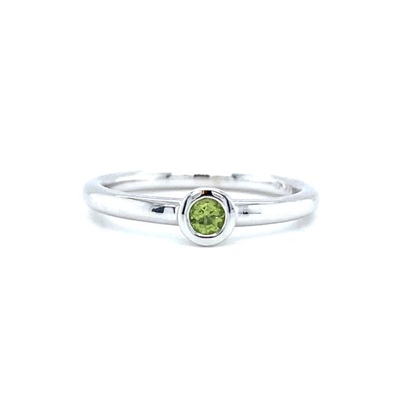 Bezel Set Peridot Birthstone Ring Koser Jewelers Mount Joy, PA