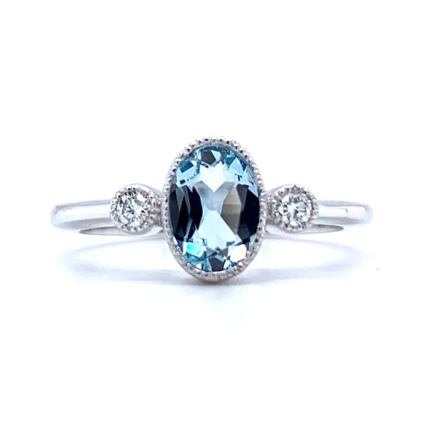 Oval Aquamarine & Diamond Ring Koser Jewelers Mount Joy, PA