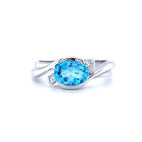 Oval Blue Topaz Ring Koser Jewelers Mount Joy, PA