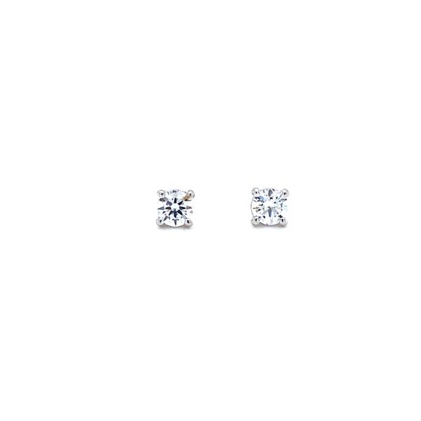 3 mm Round Cubic Zirconia Stud Earrings Koser Jewelers Mount Joy, PA