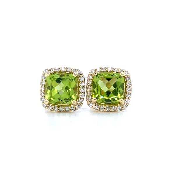 Cushion Cut Peridot Earrings Koser Jewelers Mount Joy, PA