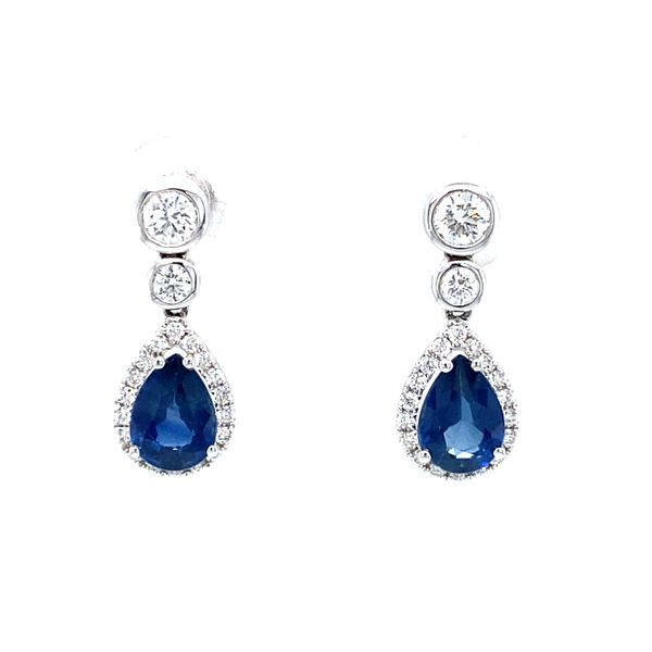 Sapphire & Diamond Dangle Earrings Koser Jewelers Mount Joy, PA