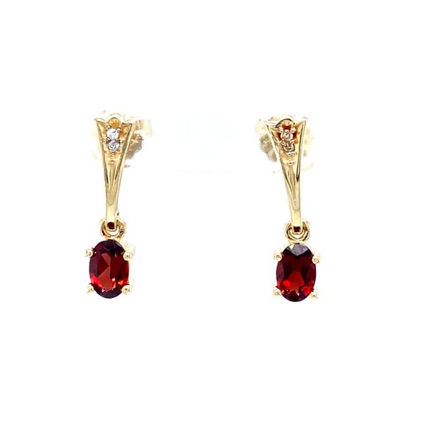 Garnet & Diamond Dangle Earrings Koser Jewelers Mount Joy, PA