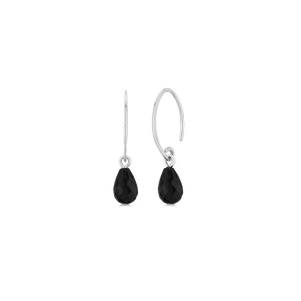 Black Onyx Simple Sweep Dangle Earrings Koser Jewelers Mount Joy, PA