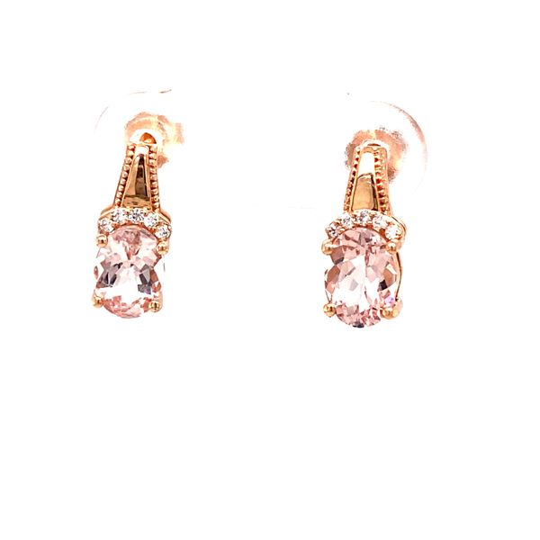 Morganite & Diamond Stud Earrings Koser Jewelers Mount Joy, PA