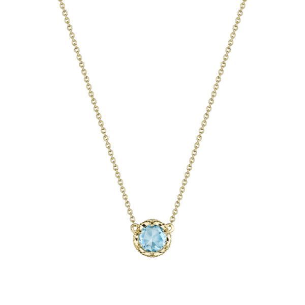 Tacori Petite Crescent Sky Blue Topaz Station Necklace Koser Jewelers Mount Joy, PA