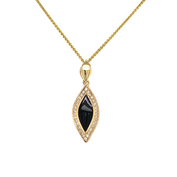 Kabana Onyx Inlay & Diamond Pendant Koser Jewelers Mount Joy, PA