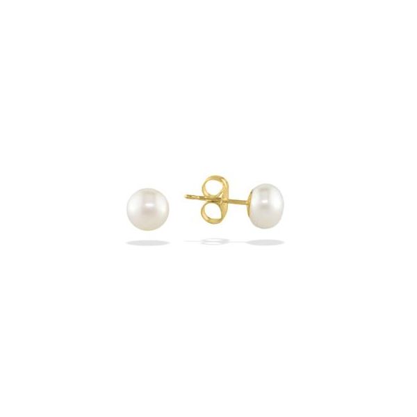 White Fresh Water Button Pearl Earrings Koser Jewelers Mount Joy, PA