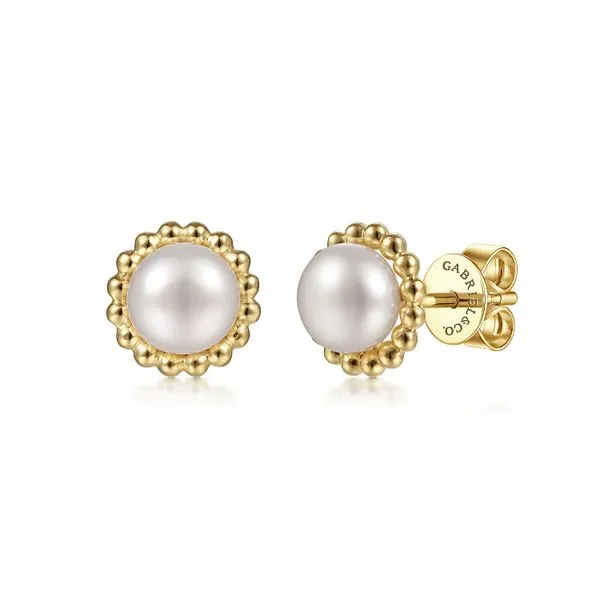 Gabriel & Co. Fresh Water Pearl Stud Earrings Koser Jewelers Mount Joy, PA