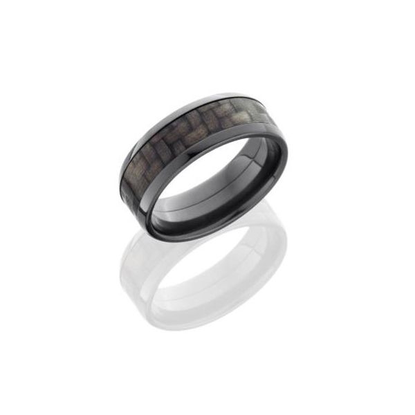 Lashbrook 8 mm Black Zirconium Woven Design Wedding Ring Koser Jewelers Mount Joy, PA