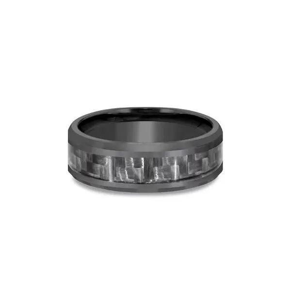 Benchmark 7.5mm Grey Carbon Fiber Tantalum Men's Wedding Band Koser Jewelers Mount Joy, PA