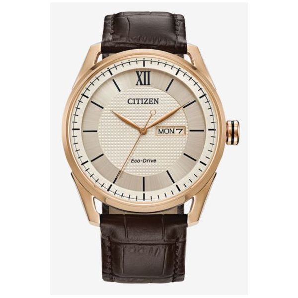 Citizen® Eco-Drive® 'Classic' Rose Gold-Tone & Ivory Dial Watch Koser Jewelers Mount Joy, PA