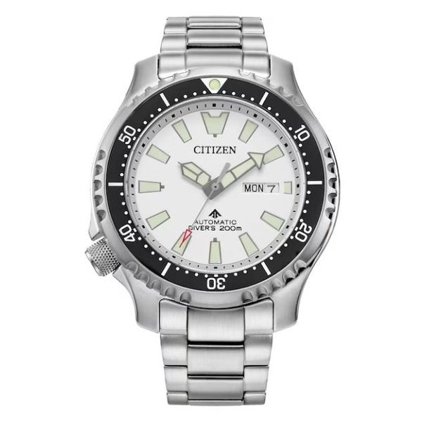 Citizen® Eco-Drive® 'Promaster Dive Automatic' White Dial Watch