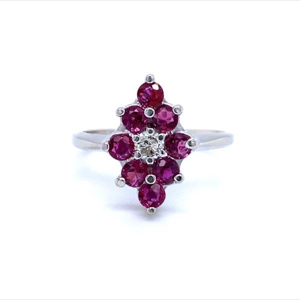 Ruby & Diamond Cluster Ring Koser Jewelers Mount Joy, PA